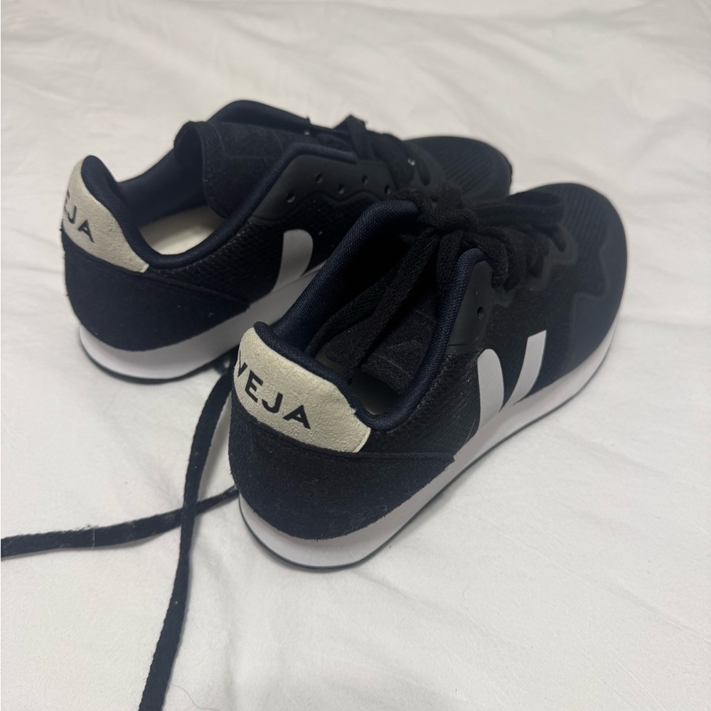 Veja Sneakers in Black and Cream